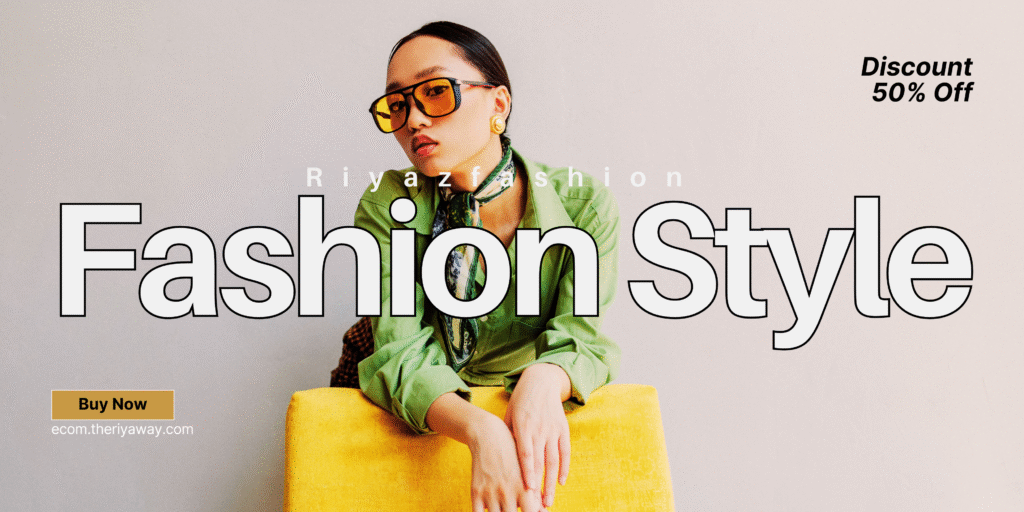 Gray and Black Minimalist Fashion Style Banner